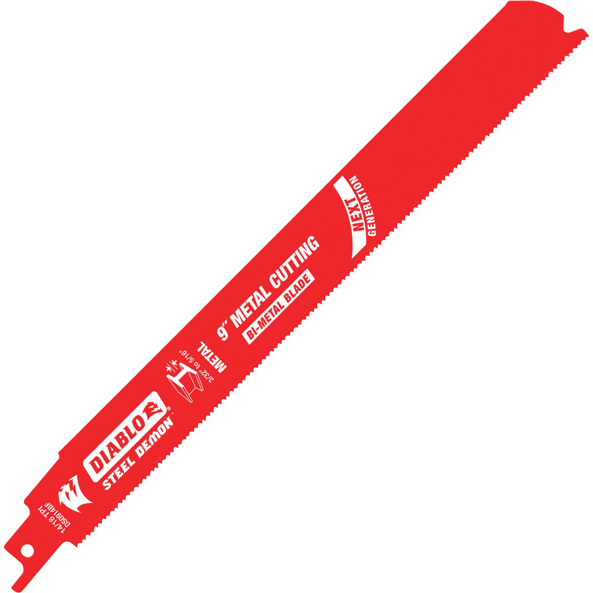 Diablo Steel Demon Reciprocating Saw Blades — 25-Pk., 9in.L, 14/18 TPI, Model# DS0914BF25